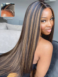 1B/30 Highlight Wig Brazilian Straight Hair Ombre 4x4/13x4/13x6 Transparent Lace Wigs