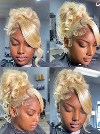 Kisslove Hair 613 Blonde  Invisi-Drawstring 360 Lace Wig Body Wave Glueless Lace Wigs for Women