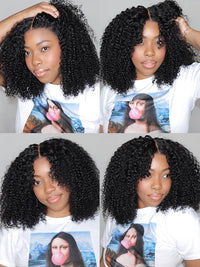 Kisslove Hair Jerry Curly Short Bob Wigs 13x4 HD Lace Front Human Hair Short Bob Wigs