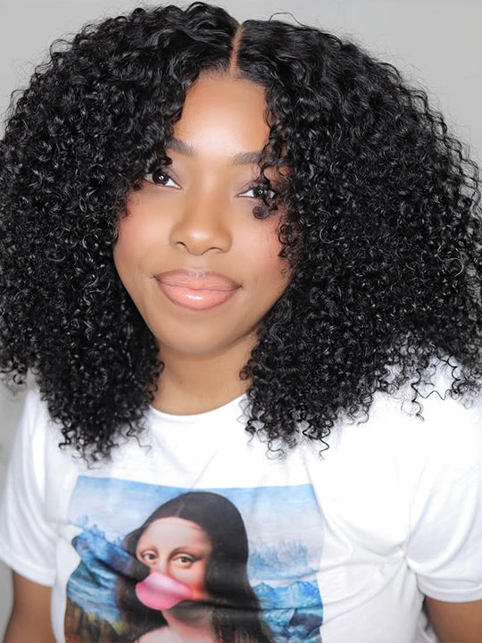 Kisslove Hair Jerry Curly Short Bob Wigs 13x4 HD Lace Front Human Hair Short Bob Wigs