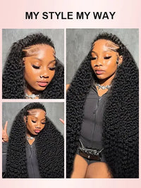 40 Inch Curly Hair 13x6 Full Lace Frontal Wig Pre Plucked Deep Curly Long Wigs for Sale