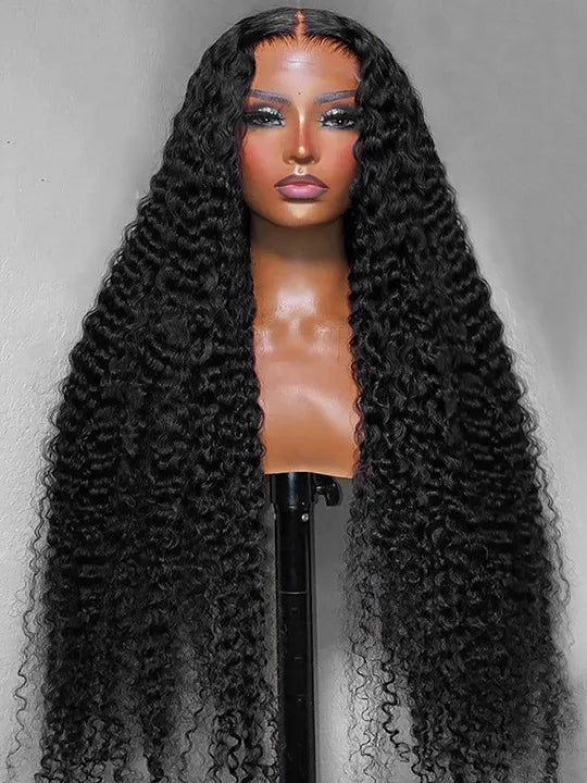 40 Inch Curly Hair 13x6 Full Lace Frontal Wig Pre Plucked Deep Curly Long Wigs for Sale