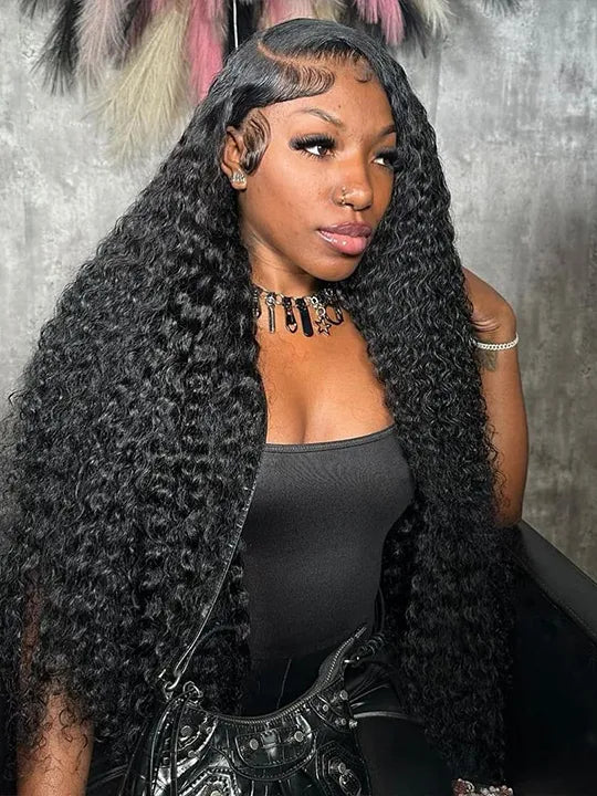38 40 Inches Long Wig Pre Plucked 13x4 Transparent Lace Frontal Wig Glueless Wigs