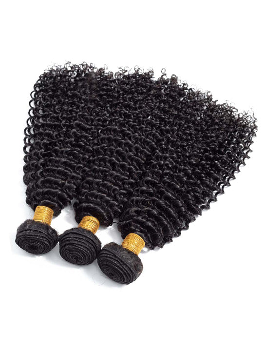 10A Brazilian Kinky Curly Virgin Human Hair Weave Bundle Deals