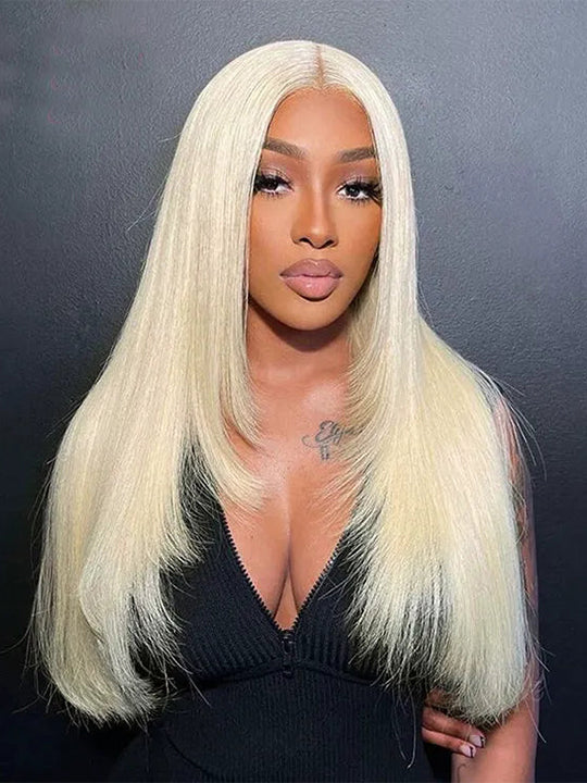 Pre Layered 613 Blonde Wig 13x4 HD Lace Front Human Hair Wigs Brazilian Straight Hair