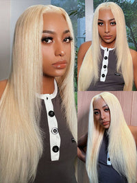 Pre Layered 613 Blonde Wig 13x4 HD Lace Front Human Hair Wigs Brazilian Straight Hair