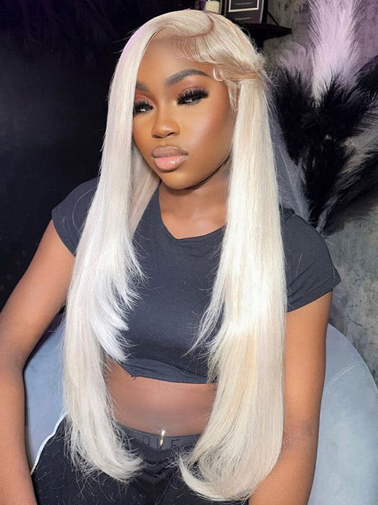 Pre Layered 613 Blonde Wig 13x4 HD Lace Front Human Hair Wigs Brazilian Straight Hair