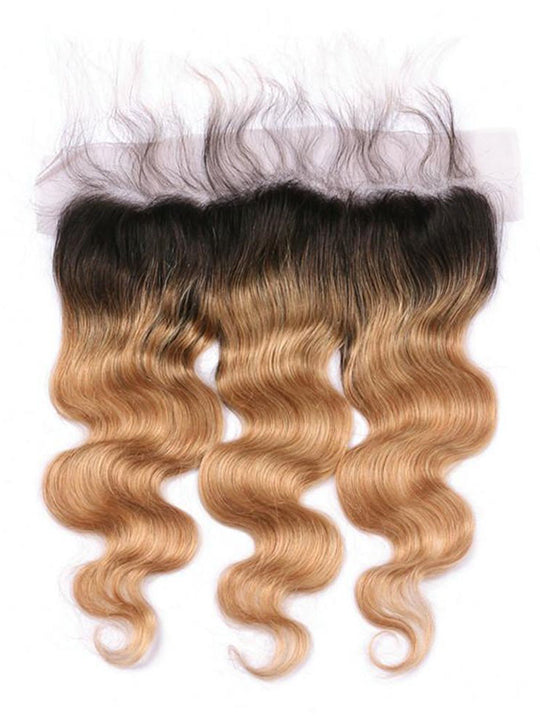 Ombre Blonde Bundles With 5x5 13x4 Lace Frontal Closure Body Wave Human Hair