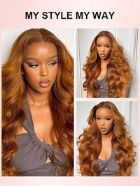 #30 Brown Wig 5x5 13x4 13x6 Lace Front Wigs 3D Body Wave Virgin Human Hair Wigs
