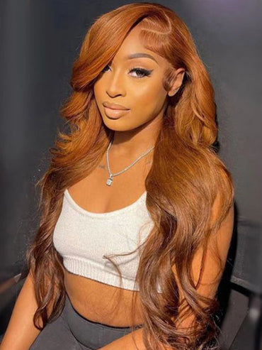 #30 Brown Wig 5x5 13x4 13x6 Lace Front Wigs 3D Body Wave Virgin Human Hair Wigs