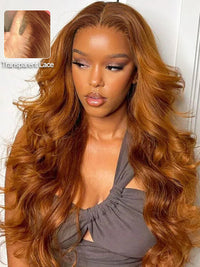 #30 Brown Wig 5x5 13x4 13x6 Lace Front Wigs 3D Body Wave Virgin Human Hair Wigs