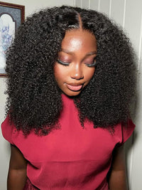 Kinky Curly Hair 13x4 HD Lace Frontal Wig Pre Plucked Pull and Go Glueless Real HD Lace Wig