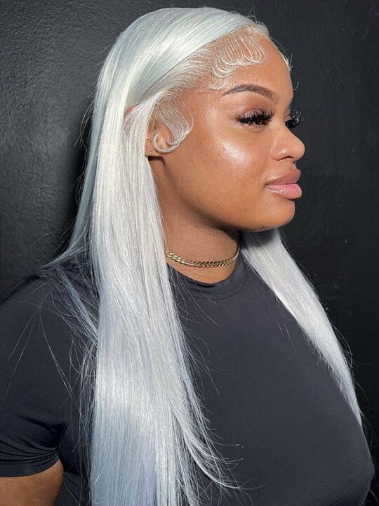 Blonde Wig Barbie Pink/Purple/Silver Grey Straight Hair 13x4 Lace Front Wig Colored Wigs
