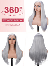 Blonde Wig Barbie Pink/Purple/Silver Grey Straight Hair 13x4 Lace Front Wig Colored Wigs