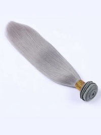 Silver Grey Bundles With 5x5 13x4 Lace Frontal Closure Straight Human Hair
