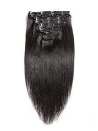 Straight Clip In Human Hair Extensions Full Head 120g/set Clip on Hair Extension for Women