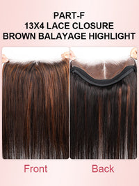 Kisslove Zip & Go Magic Lace Highlight Wig 13x4/ 6x4.5 Replaceable Lace Front Wig Bone Straight Human Hair Wigs