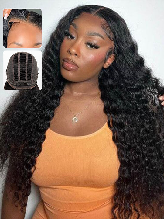 [Wear & Go] Air Wig Deep Wave 4x4/5x5/6x4.5 Lace Closure Wig 14A Virgin Hair