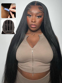 [Wear & Go] Air Wig Silky Straight 13x4 HD Lace Wigs 14A Virgin Hair