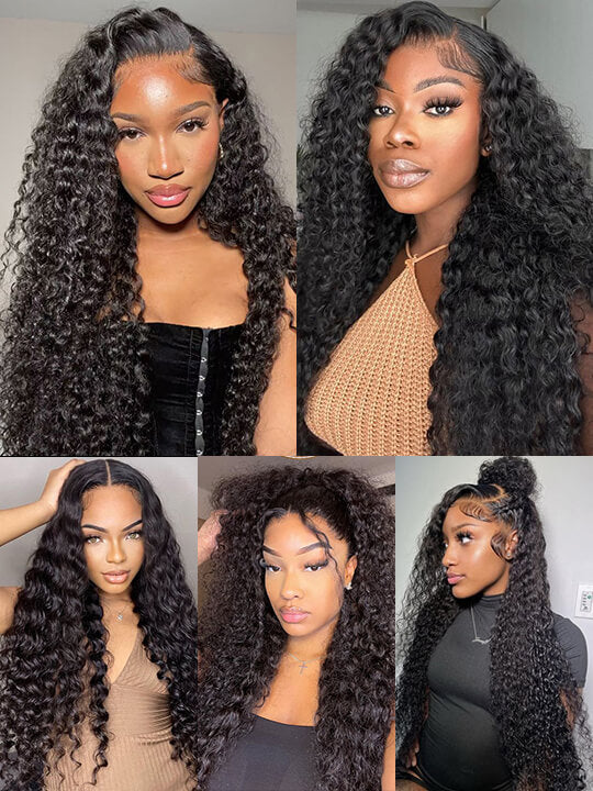 [Wear & Go] Glueless Air Wig Water Wave 4x4/5x5/6x4.5 Lace Closure Wig 14A Virgin Hair