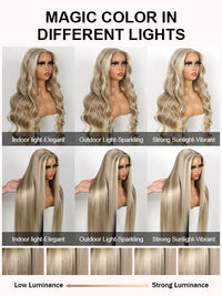 [Wear & Go] Pre-Everything Blonde Balayage Highlights 5x5 Lace Wig Straight Human Hair Wigs