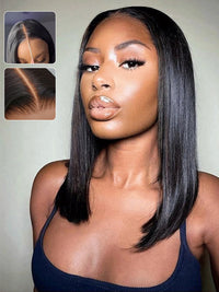 250% Density 13x4 Lace Frontal Bob Wig Pre Plucked Straight Bob Wigs for Black Women
