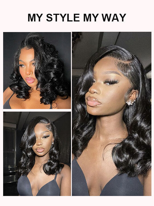 [Wear & Go] Pre-everything 3D Body Wave Bob Wig Bleached Knots Glueless Short Bob Wig