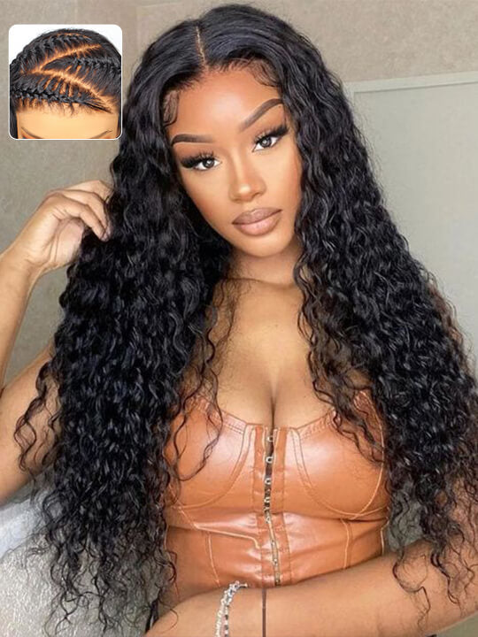 [Wear & Go] Pre-Everything Glueless 4x4/6x4.5/10x6 Lace Front Wigs Water Wave Human Hair