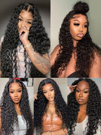 [Wear & Go] Pre-Everything Glueless 4x4/6x4.5/10x6 Lace Front Wigs Water Wave Human Hair