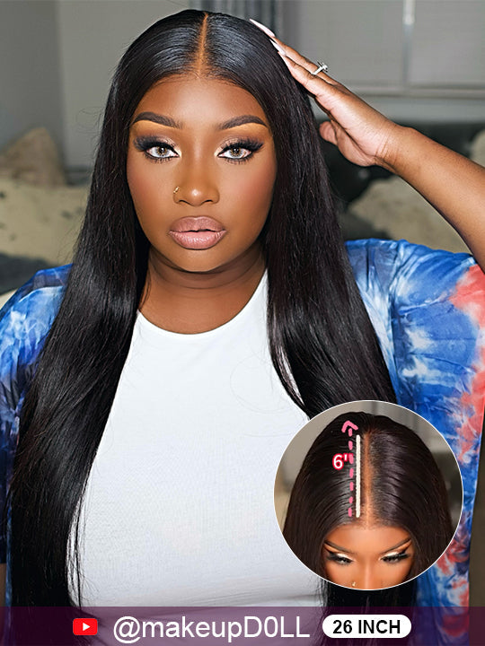 [Wear & Go] Pre-Everything Glueless 6x4.5/10x6 Lace Wig Bone Straight Human Hair Wigs