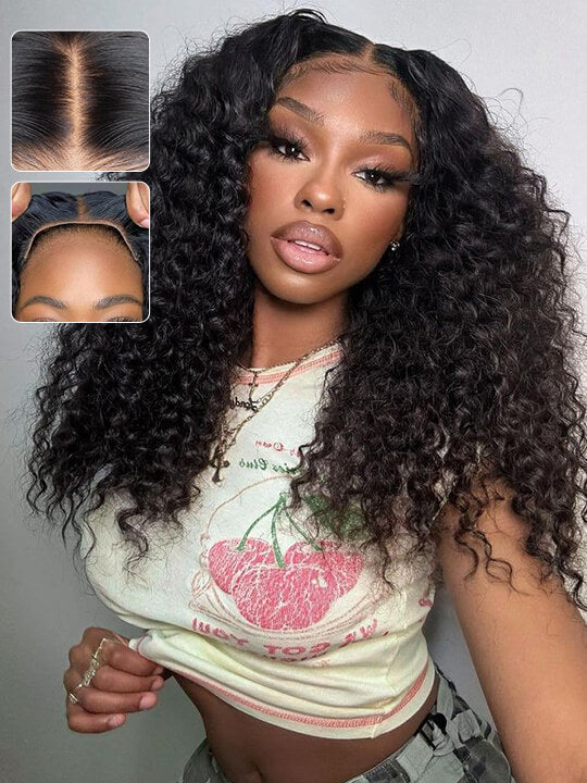 [Wear & Go] Bleached Knots Glueless 5x5/6x4.5 Lace Front Human Hair Wigs Deep Wave