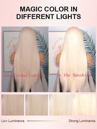 White Human Hair Wig 13x4 13x6 Transparent HD Lace Wigs Platinum Blonde Wig #60 Color Hair