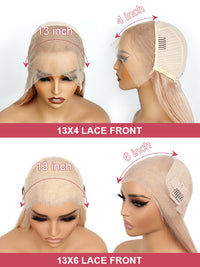13x6 HD Lace Front Wig Ash Blonde Hair 3D Body Wave 100% Human Hair Wigs