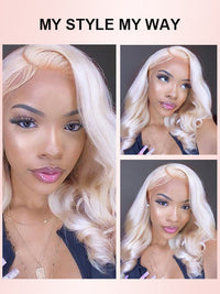 #60 White Color Hair 3D Body Wave 13x4 13x6 Transparent HD Lace Human Hair Wigs