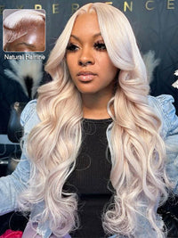 #60 White Color Hair 3D Body Wave 13x4 13x6 Transparent HD Lace Human Hair Wigs