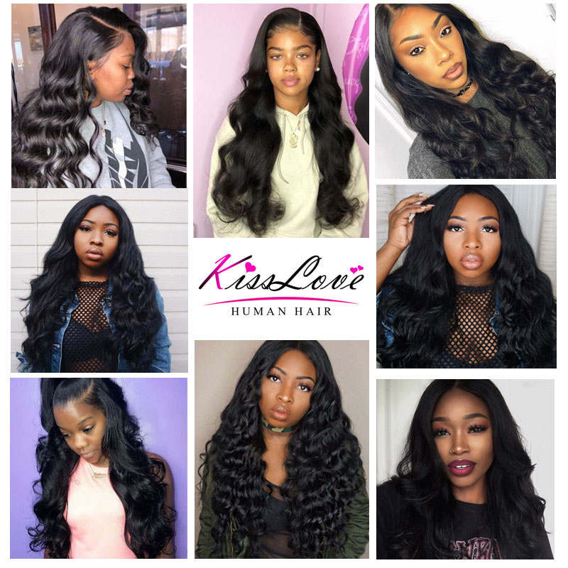 Body Wave 3 Bundles With 13*4 HD Lace Frontal Closure 10A Brazilian Human Hair Weave