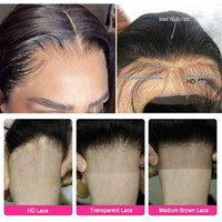 13x4 HD Transparent Lace Frontal Closure Brazilian Virgin Human Hair