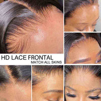 13*4 HD Lace Frontal With Bundles Body Wave 12A Brazilian Virgin Human Hair Weave