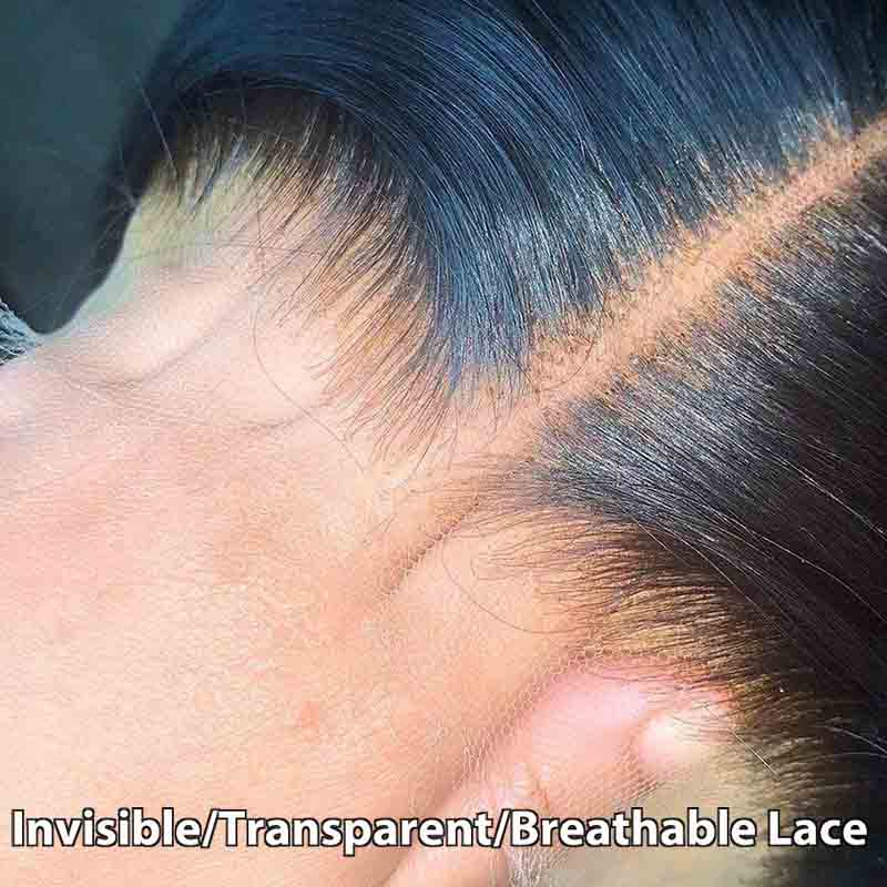 13x4 HD Transparent Lace Frontal Closure Brazilian Virgin Human Hair