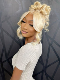 Kisslove Hair 613 Blonde  Invisi-Drawstring 360 Lace Wig Body Wave Glueless Lace Wigs for Women