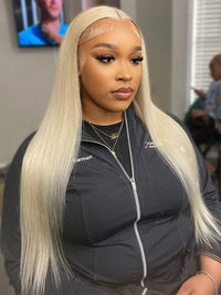 Kisslove 613 Blonde Straight Hair Invisi-Drawstring 360 Lace Frontal Wig Glueless Colored Human Hair Wig