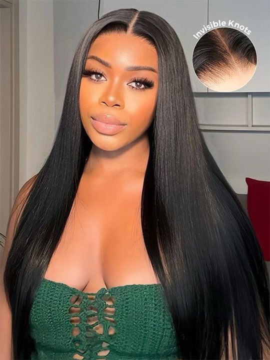 40 Inch 13x6 Full Lace Frontal Wig Long Straight Human Hair Wigs