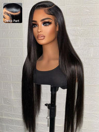 40 Inch 13x6 Full Lace Frontal Wig Long Straight Human Hair Wigs