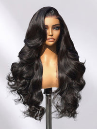 13x6 HD Lace Frontal Wig Body Wave Pre Plucked Glueless Wig Pull Go Drawstring Cap Ready to Go Wig