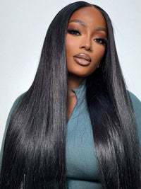 Bone Straight Hair 13x6 Full Lace Frontal Wig Bye Bye Knots Glueless Human Hair Wigs