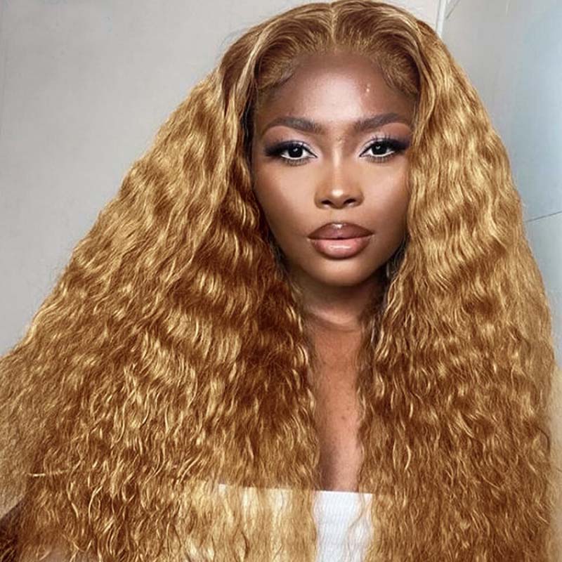 #27 Light Brown Wig 5x5 13x4 13x6 Lace Front Wigs Brazilian Deep Wave Human Hair Wigs