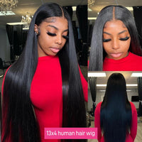 [Wear & Go] Air Wig Silky Straight 13x4 HD Lace Wigs 14A Virgin Hair