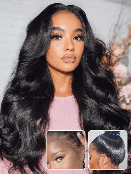 Kisslove Hair Body Wave Invisi-Drawstring 360 Lace Wig Pre Everything Glueless Lace Frontal Wigs
