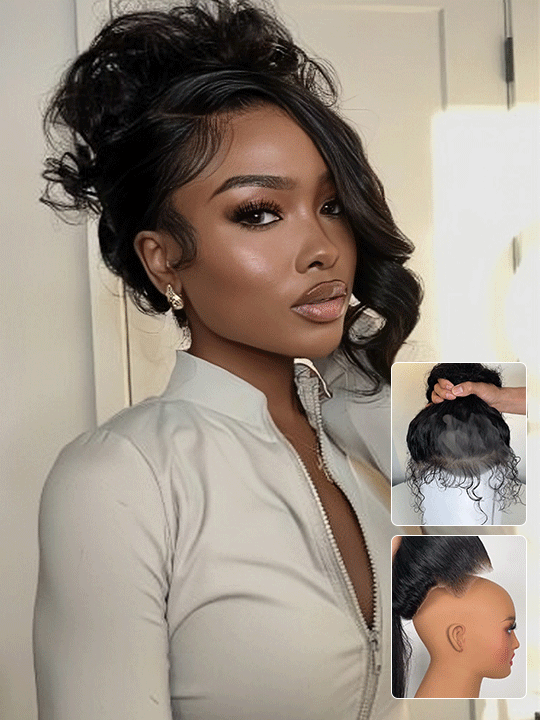 Kisslove Hair Body Wave Invisi-Drawstring 360 Lace Wig Pre Everything Glueless Lace Frontal Wigs