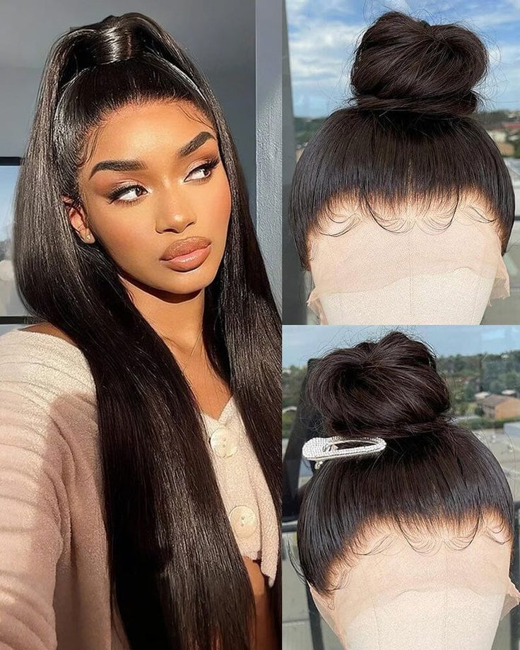 Kisslove Beginner Friendly Snug Fit 360 Lace Frontal Wig Bone Straight Hair Wigs With Invisi-Drawstring